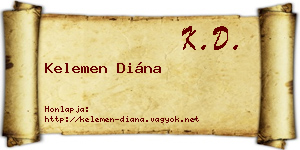 Kelemen Diána névjegykártya